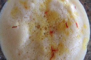 yeast mixture with saffron water