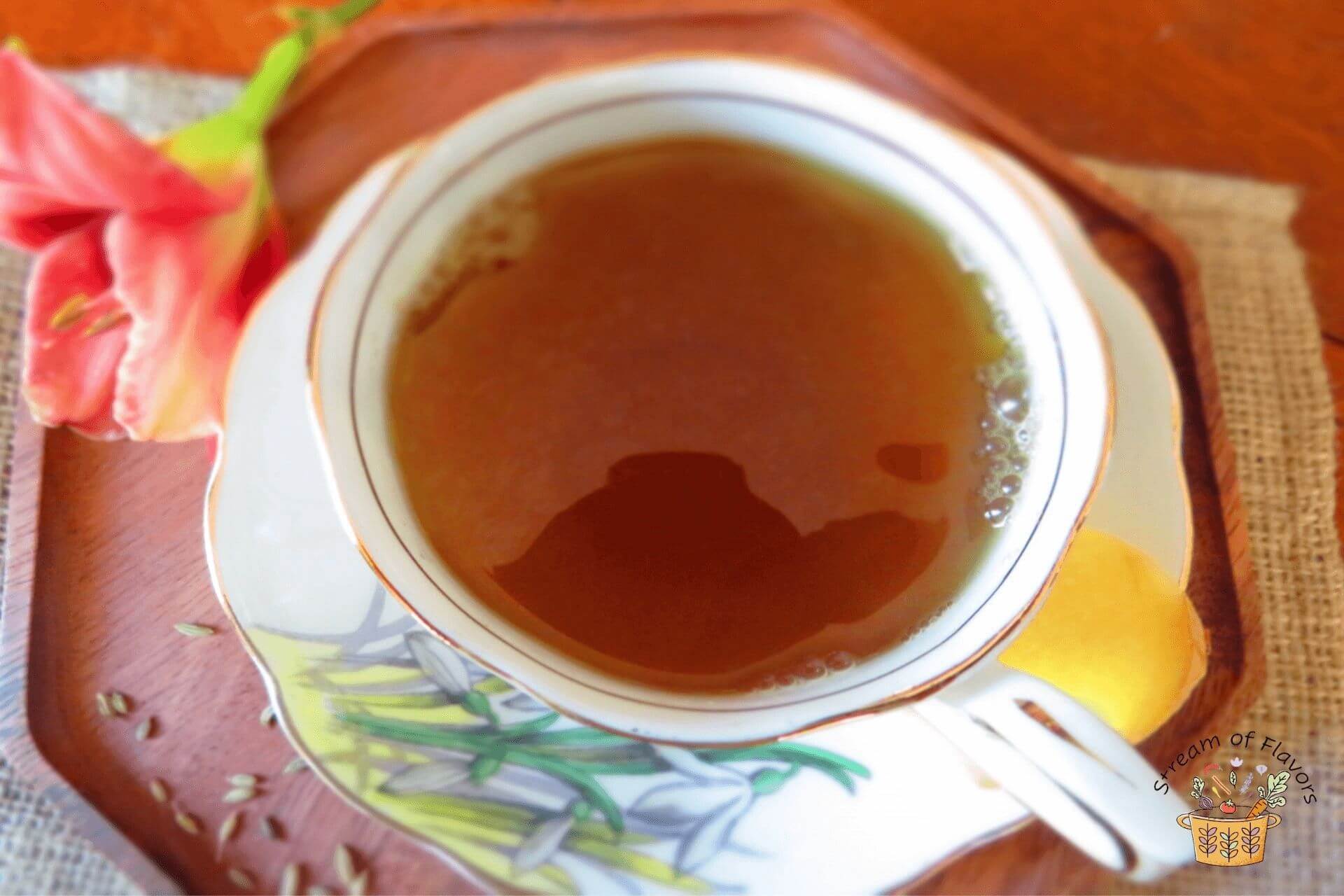 Fennel and Cumin Tea in a cup