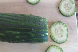 slice cucumbers