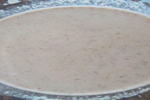 whisk the kesar pista kulfi mixture