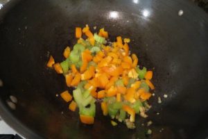 Add peppers and sauté for the chili-celery sauce