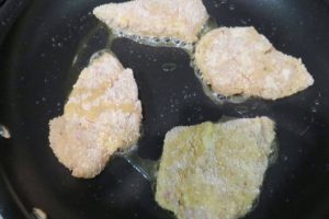 Fry the chicken breast