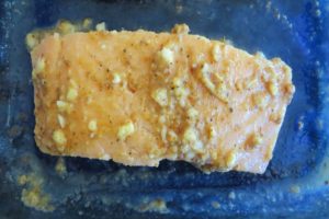 Marinate the salmon fillets