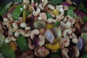 Add cashews and the sauce for the Cashew Chicken Recipe