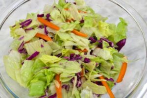 ingredients for the salad in a bowl