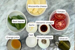 measured ingredients in bowls