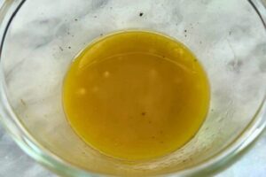 orange vinaigrette in a bowl