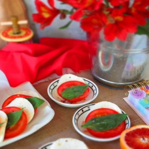 Easy Caprese Salad on a plate