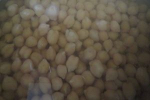 cook the chickpeas for the hummus