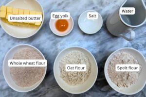 measured ingredients in bowls
