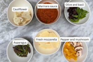 measured ingredients in bowls