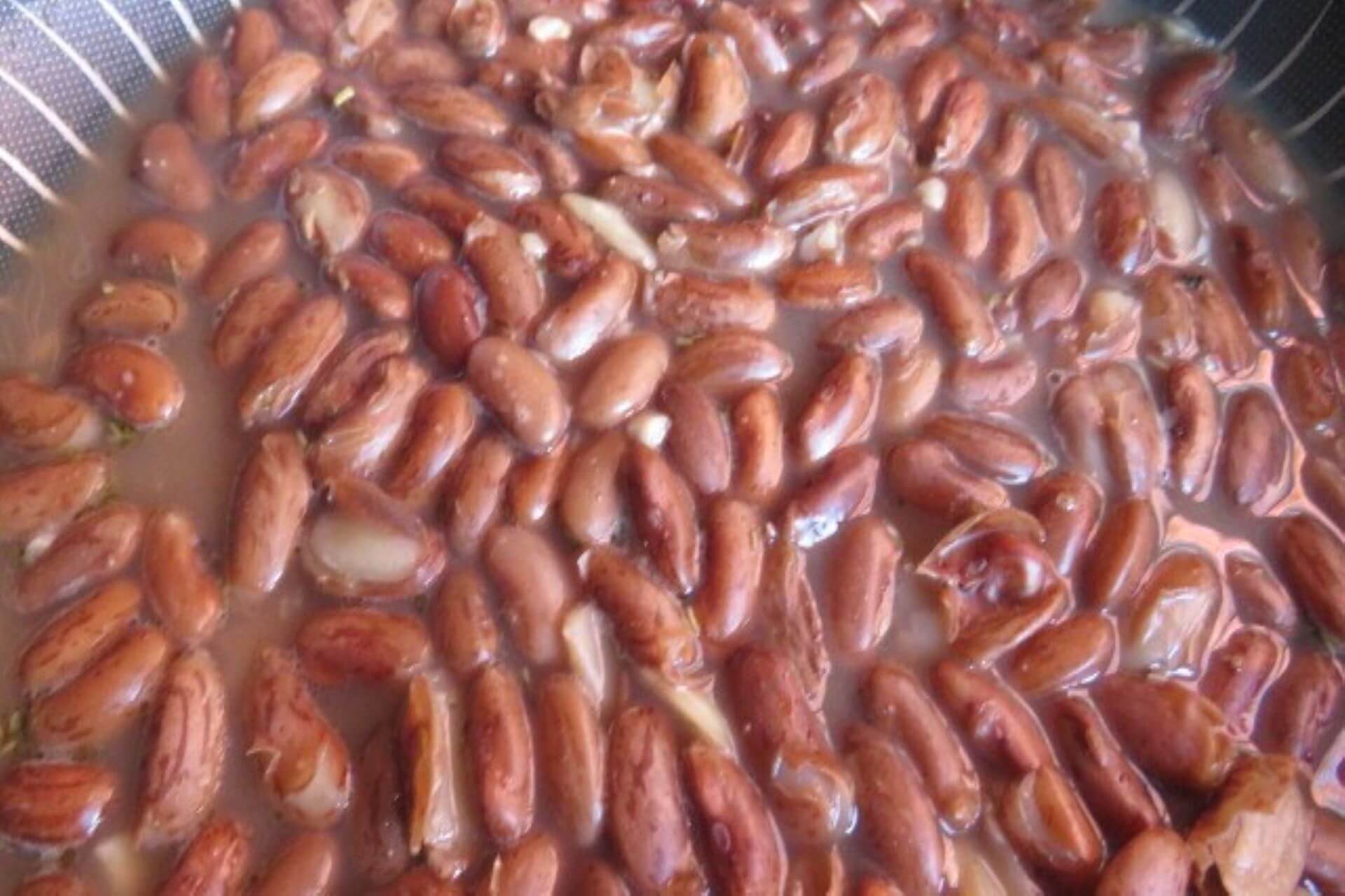 red beans in a pan