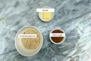 measured ingredients for the peanut filling