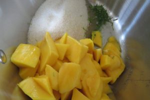 mix all for the easy mango jam recipe