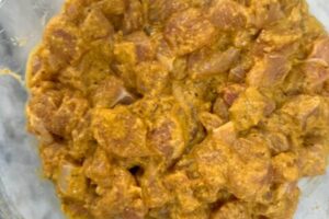 chicken marinated with the ingredients for the marinade