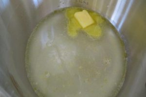 melt butter with water