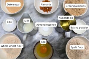 measured ingredients in bowls