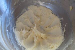 beaten butter and sugar in a stand mixer