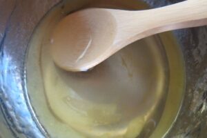 sugar syrup with melted butter