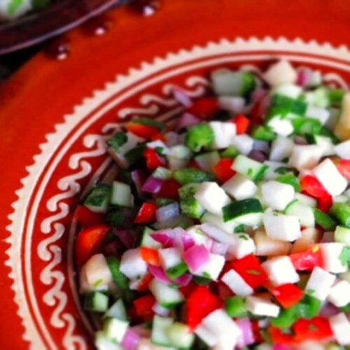 jicama salsa in a bowl