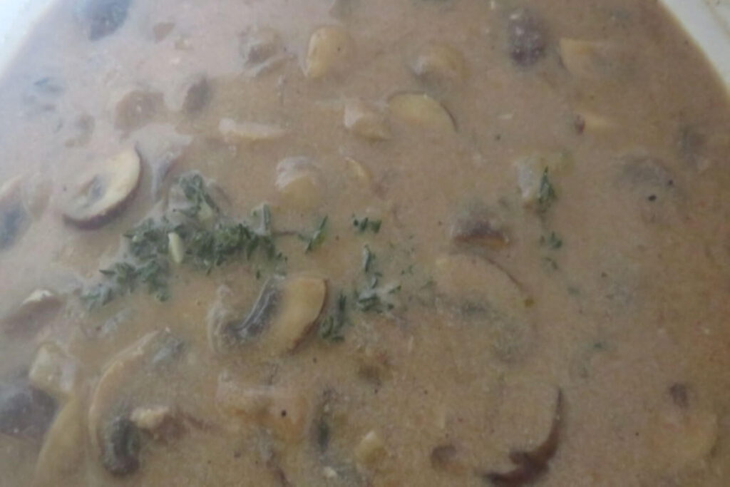 simmer the stroganoff in the pot