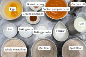 measured ingredients in bowls