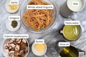measured ingredients for the pasta