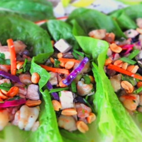 thai shrimp lettuce wraps