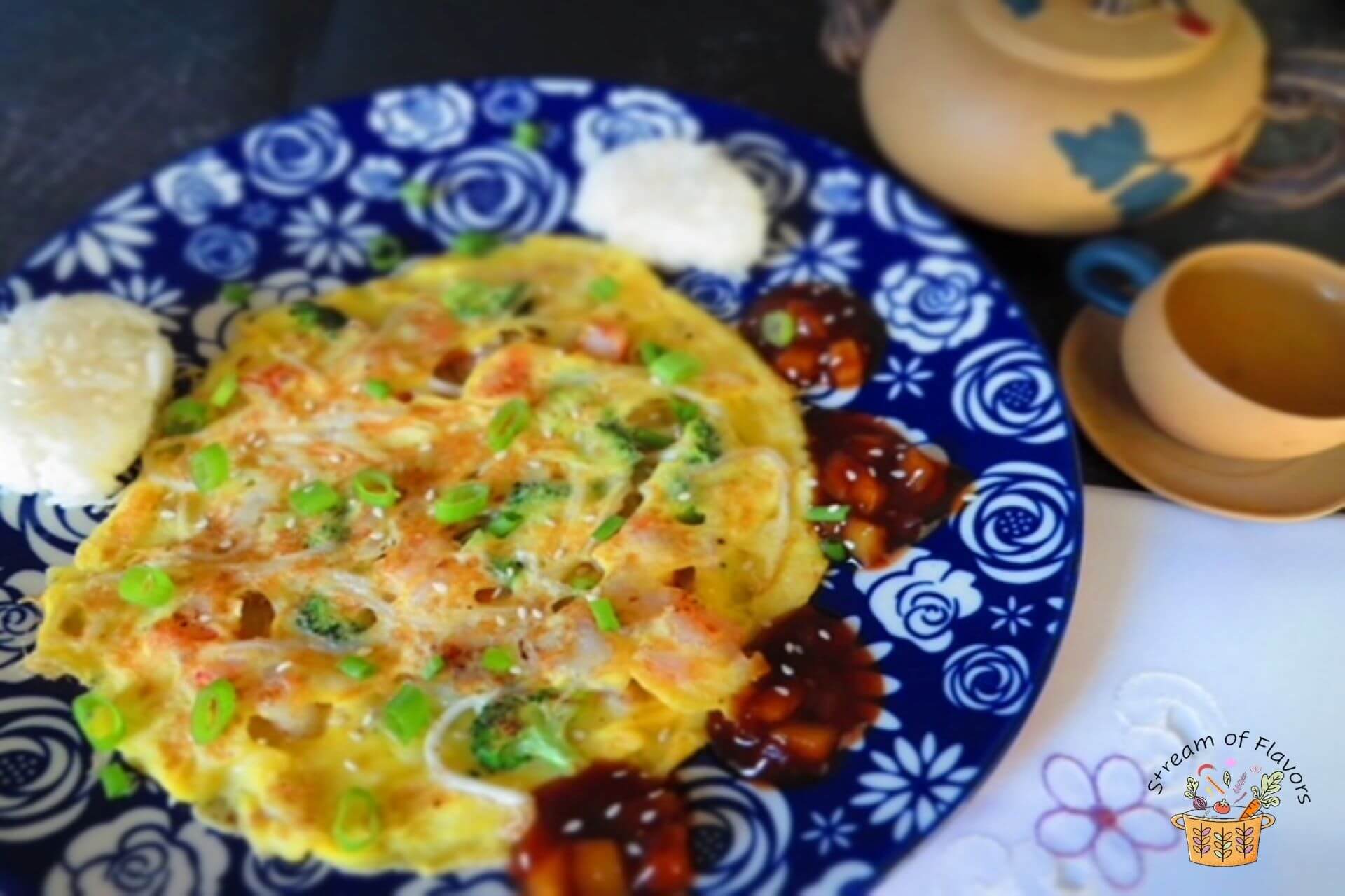 shrimp egg foo young in a plate