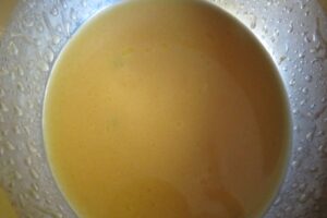 apple cider vinegar and butter sauce in a pot