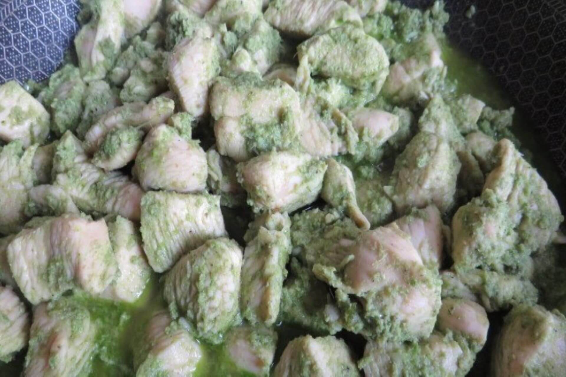 chicken with the green curry paste