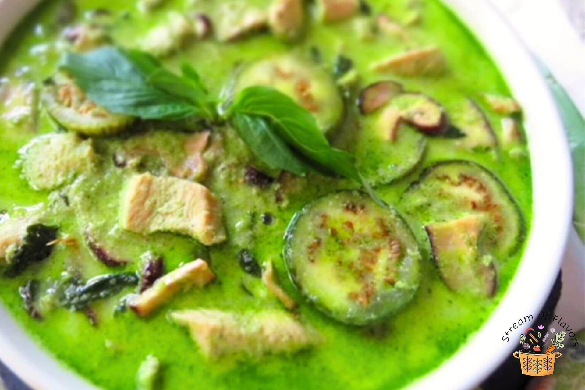 green curry recipe with chicken and pea eggplant