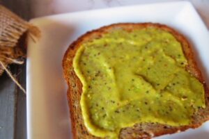 homemade pistachio butter on toast