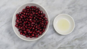 pomegranate arils in a bowl