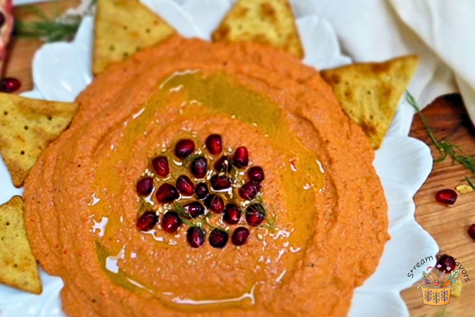 Easy Muhammara Recipe (with sesame seeds) - Stream of Flavors