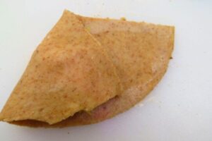 samosa crust rolled into a cone