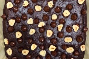 baked avocado brownie