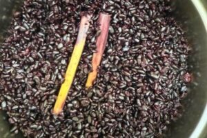 black rice cooked with lemongrass