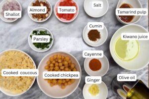 measured ingredients in bowls