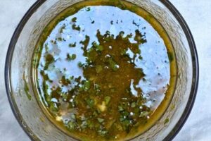 vinaigrette in a bowl