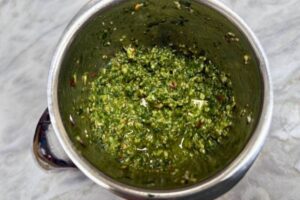 chimichurri in a spice grinder