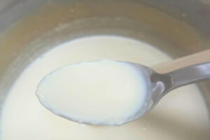 milk reduced to a third