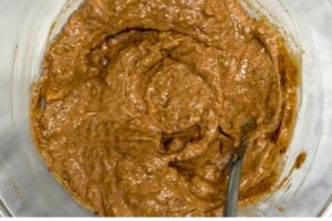 yogurt folded in the baba ganoush mixture