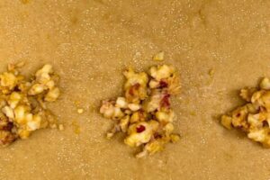 lobster filling on the rolled dough