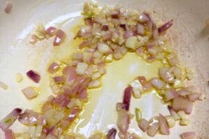 onion and garlic sauteed with olive oil