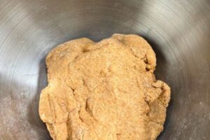 dough combined in a stand mixer