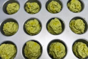 batter filled in a muffin tray