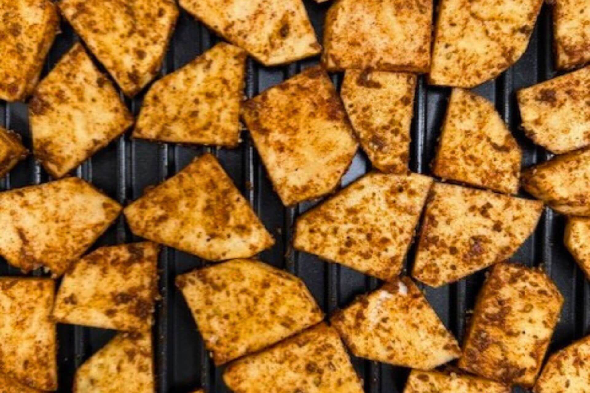 roasted celery root in a grill tray