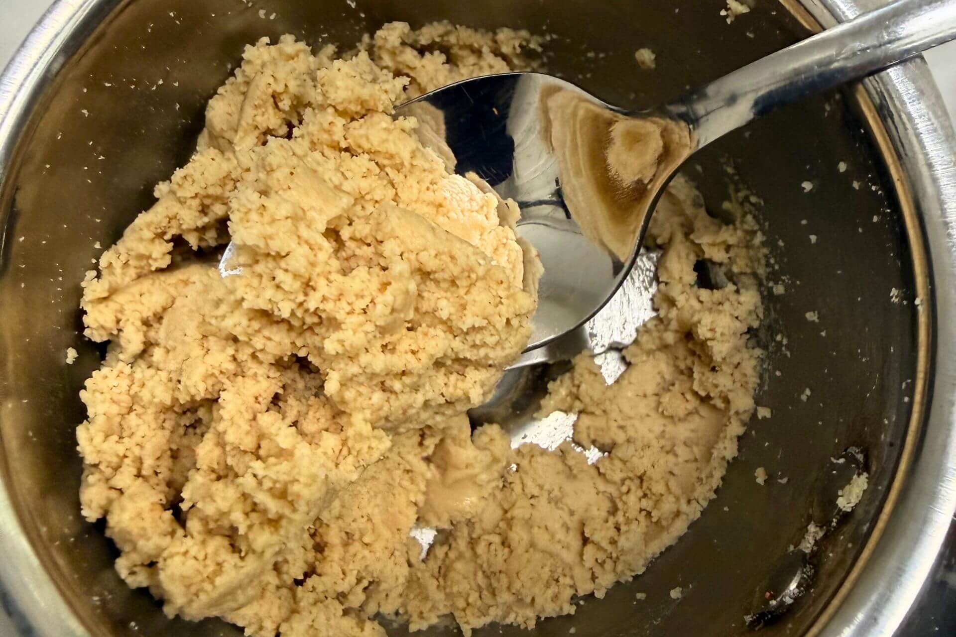 roasted peanuts ground in a spice grinder