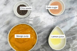 measured ingredients in bowls